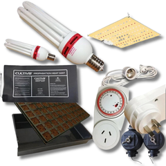 77 Cell Seeding Trays with Heat Mat, 2700K, 14000K and LED Panel-Off Grid Living Supplies