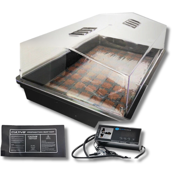 77 Cell Seeding and Cutting Box with Coco Plugs, Heat Mat and Controller-Off Grid Living Supplies