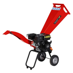 7HP Wood Chipper Petrol - Red-Off Grid Living Supplies Australia