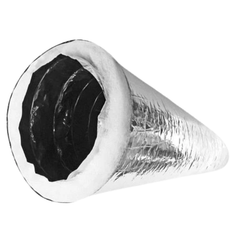 8" 202mm Heavy Duty Acoustic Ducting 5m Polyester Insulated for Heater or Cooler-Off Grid Living Supplies