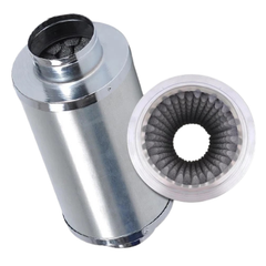 8" Carbon Filter with Muffler Silencer Noise Reducer Ventilation Kit-Off Grid Living Supplies