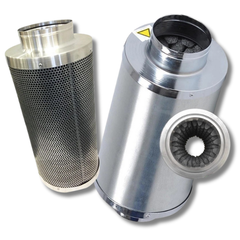 8" Carbon Filter with Muffler Silencer Noise Reducer Ventilation Kit-Off Grid Living Supplies