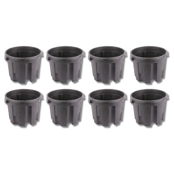 8 Pack Nutrifield Pro Pot 15L Heavy Duty Hydroponic Grow Buckets-Off Grid Living Supplies