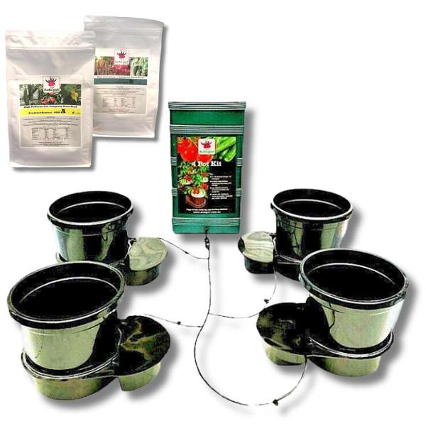 8 Pot Auto Feed Hydrotray System with Nutrient-Off Grid Living Supplies