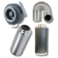 8" Ventilation Kit with Duct Fan, Carbon Filter, Ducting & Silencer-Off Grid Living Supplies