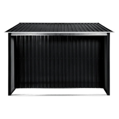 8 x 8ft Garden Shed with Semi-Closed Storage - Black-Off Grid Living Supplies Australia