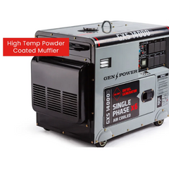8.4kW Peak / 6kW Rated Commercial Diesel Generator with Electric Key Start & 6 x 15A Outlets - Single Phase