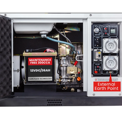 8.4kW Peak / 6kW Rated Single Phase Commercial Diesel Generator with RCD Safety Switch