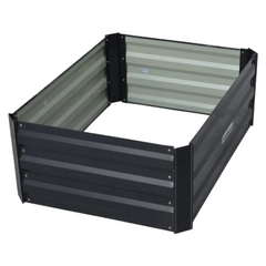 80 x 60 x 30cm Galvanized Steel Garden Bed - Black-Off Grid Living Supplies Australia