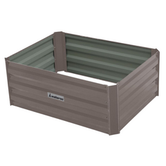 80 x 60 x 30cm Galvanized Steel Garden Bed - Grey-Off Grid Living Supplies Australia