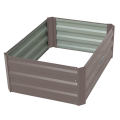 80 x 60 x 30cm Galvanized Steel Garden Bed - Grey-Off Grid Living Supplies Australia