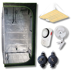 80cm Grow Tent with 50W LED, Timer, Clip Fan and Yoyo Hanger Combo-Off Grid Living Supplies