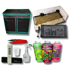 80x45x80cm Grow Tent with Cloning Dome, Rockwool and General Hydroponics Nutrient-Off Grid Living Supplies