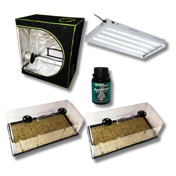 80x45x80cm Grow Tent with Double Cloning Dome and T5 96W Propagation Light-Off Grid Living Supplies