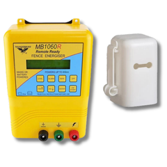 85km MB1060R Mains & Battery Electric Fence Energiser with Steel Post Caps - Thunderbird-Off Grid Living Supplies Australia