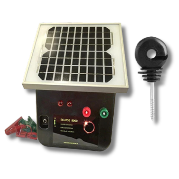 8km Eclipse 8000 Solar Electric Fence Energiser for Wood Posts - Thunderbird-Off Grid Living Supplies Australia