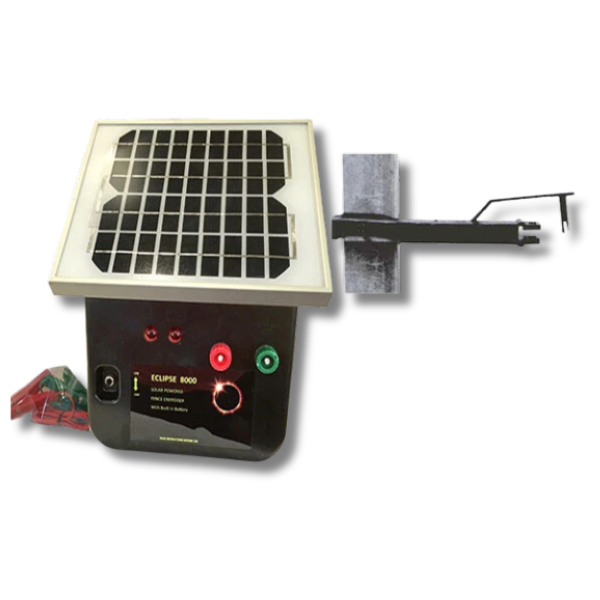8km Eclipse 8000 Solar Electric Fence Energiser with Steel Post Offsets - Thunderbird-Off Grid Living Supplies Australia
