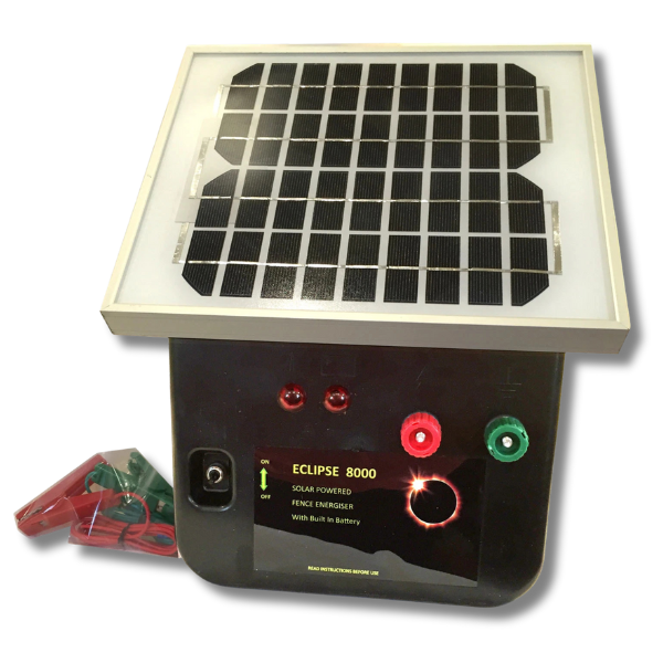 8km Eclipse 8000 Solar Powered Electric Fence Energiser Charger for Farm Use - Thunderbird-Off Grid Living Supplies Australia