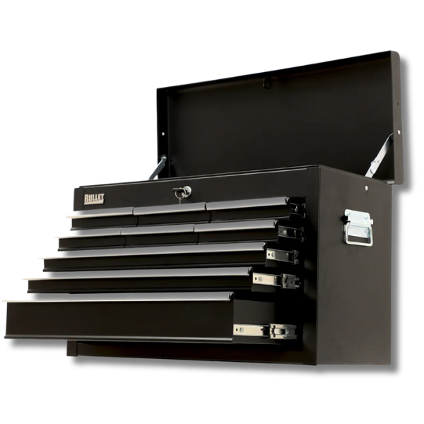 9 Drawer Tool Chest with Organiser Mechanic Garage Toolbox Set - Black-Off Grid Living Supplies Australia