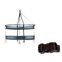 90 cm 6-Tier Hanging Herb Dry Net Mesh Detachable Bud Dryer-Off Grid Living Supplies