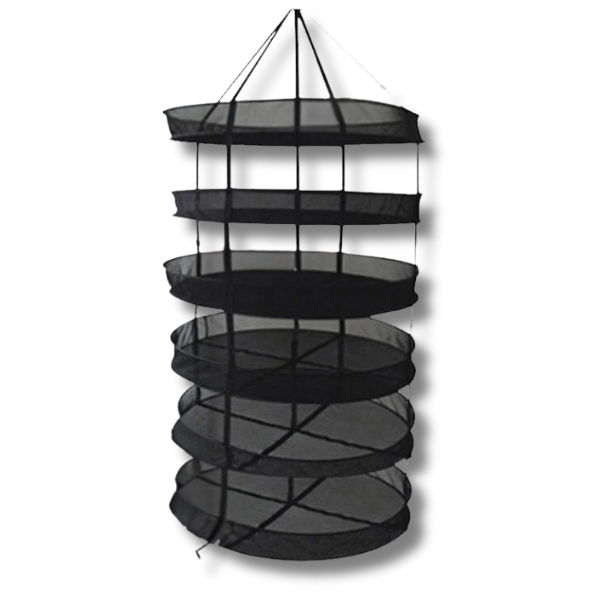 90 cm 6-Tier Hanging Herb Dry Net Mesh Detachable Bud Dryer-Off Grid Living Supplies