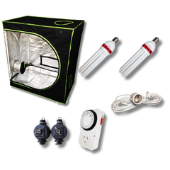 90x60x100cm Diamond Inner Grow Tent with 2x CFL Grow Lights and Timer Kit - Harvemax-Off Grid Living Supplies
