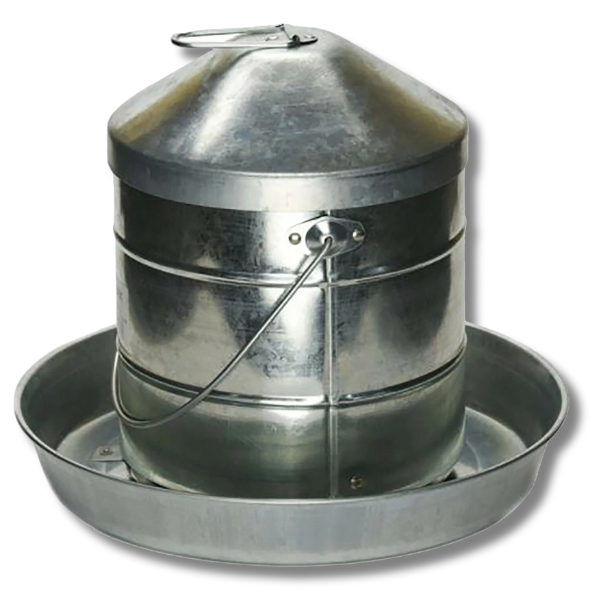 9kg Galvanised Poultry Suspension Feeder for Grain & Pellets-Off Grid Living Supplies Australia