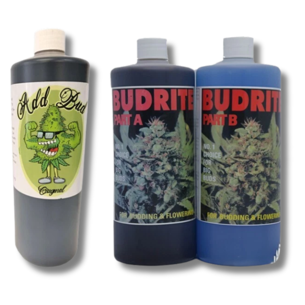 A&B Nutrient 3x1L with Add Bud Flowering & Growing Enhancer - Budrite-Off Grid Living Supplies