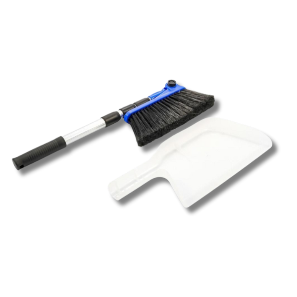 Adjustable Broom With Clip On Dust Pan-Off Grid Living Supplies Australia
