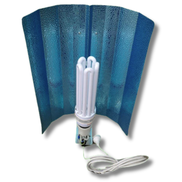 Aluminium Wing Reflector with 130W CFL Grow Light 14000K-Off Grid Living Supplies