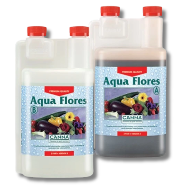 Aqua Flores A&B 2x1L Indoor Flowering Nutrient - Canna-Off Grid Living Supplies