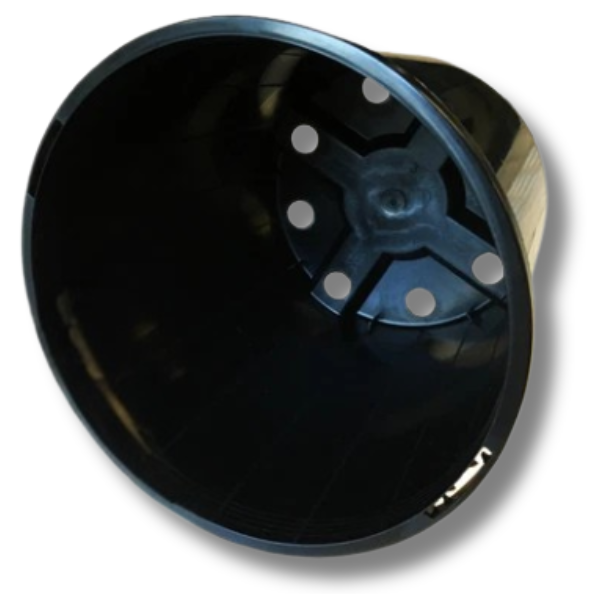 Australian Made 150x150mm Black Grow Pot with Holes for Hydroponics or Soil-Off Grid Living Supplies