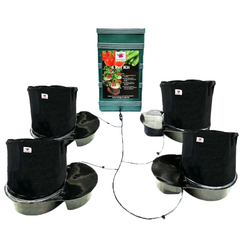 Auto Feeding Nutrient Kit Part A & B with 4 Fabric Pots for Hydro Systems-Off Grid Living Supplies