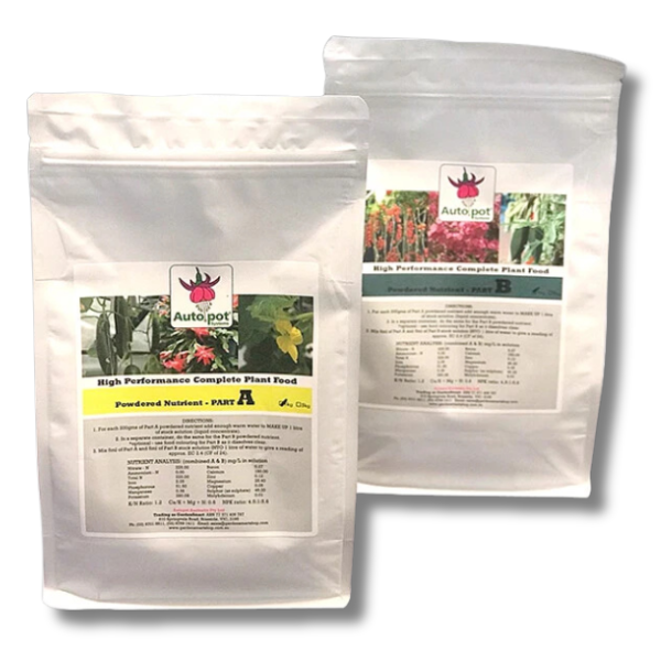 Autopot Powder Nutrient Part A&B Plant Food 1kg / 4.5kg / 5kg-Off Grid Living Supplies