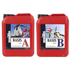 Basis A&B 2x5L Nutrient 3-0-1 & 0-4-3 with Optional Drum Tap - Mills-Off Grid Living Supplies
