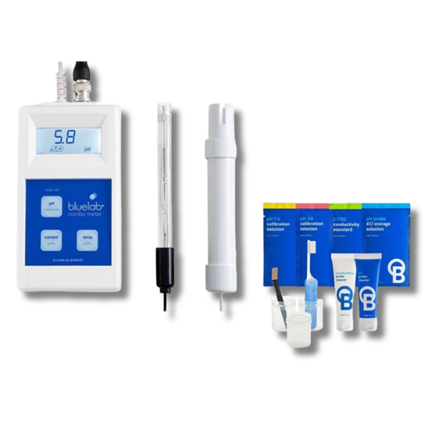 Bluelab Digital PH EC Temperature Combo Meter with Probe Care Kit for Hydroponics-Off Grid Living Supplies