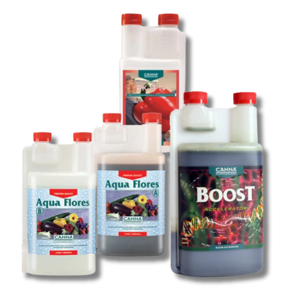 Boost Accelerator with PK 13/14 and Aqua Flores A&B Additive Kit - Canna-Off Grid Living Supplies