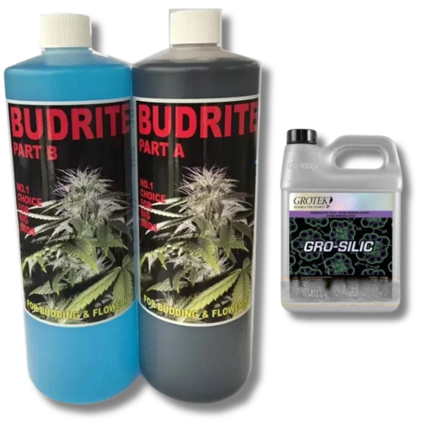 Budrite A&B Growth & Flowering Nutrient or GRO Silic Additive - Budrite-Off Grid Living Supplies