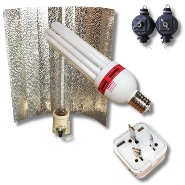 CFL Reflector Grow Light Kit with Energy Saving Lamp, Hanger and Adapter-Off Grid Living Supplies
