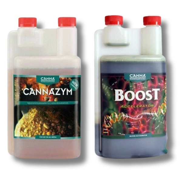 Cannazym and Boost Accelerator 2x250ml Additives - Canna-Off Grid Living Supplies