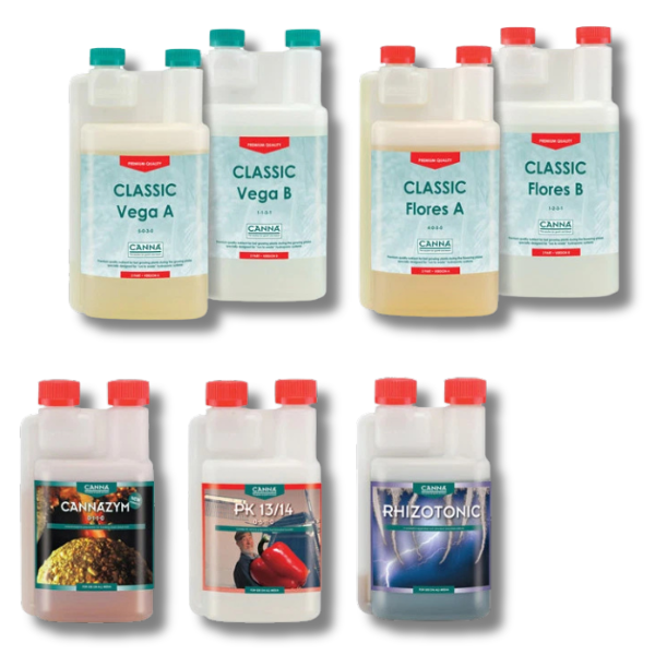 Classic Vega A&B and Flores A&B Nutrient with Rhizotonic and PK 13/14 - Canna-Off Grid Living Supplies