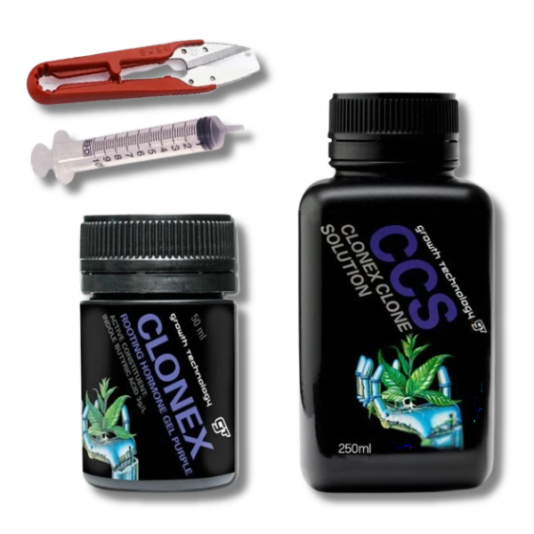 Clone Solution & Clonex Rooting Gel with Cutting Scissor & Syringe Kit - GT Growth Technology-Off Grid Living Supplies