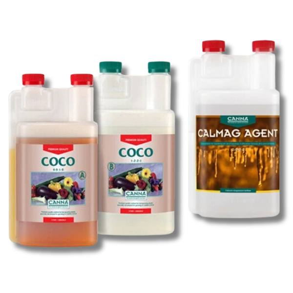 Coco A&B 2x1L with Cal-Mag 1L Grow Nutrient - Canna-Off Grid Living Supplies