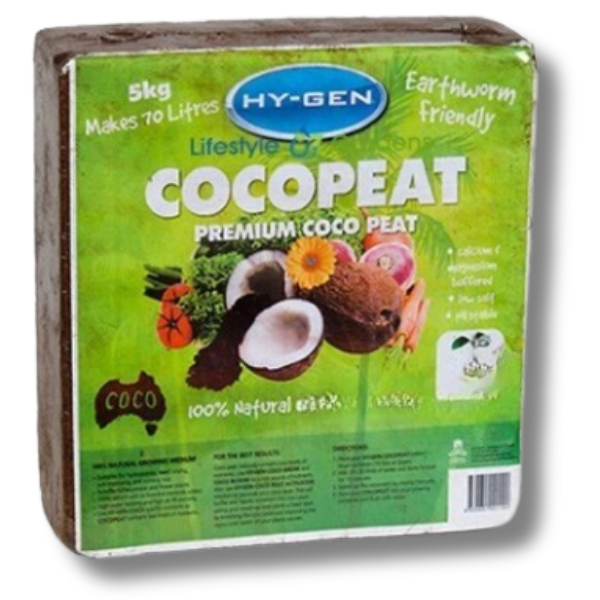 Coco Coir Grow Medium Brick 5kg pH Stable - Hy-Gen-Off Grid Living Supplies