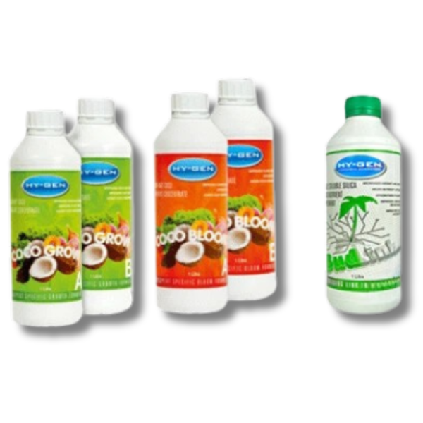 Coco Grow & Bloom A+B 4x1L with Budlink - Hy-Gen-Off Grid Living Supplies