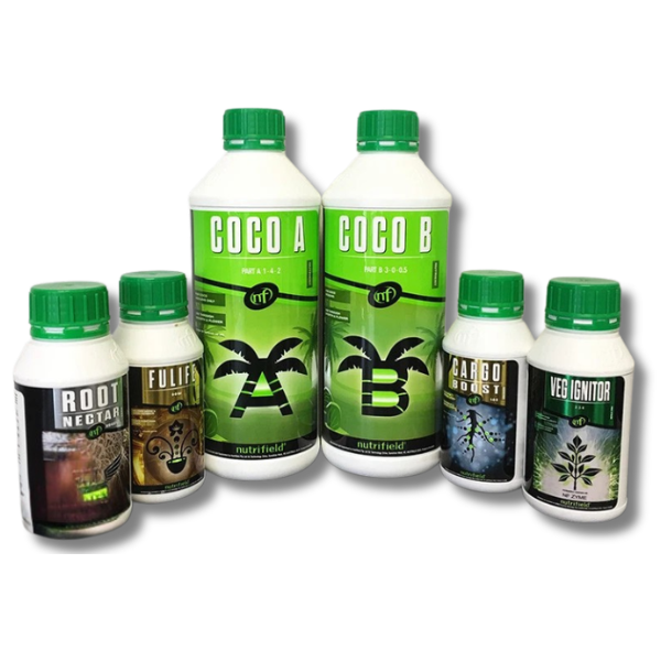 Coco Nutrient A&B with Growth Rootnect Fulife Cargo Ignitor Additives - Nutrifield-Off Grid Living Supplies