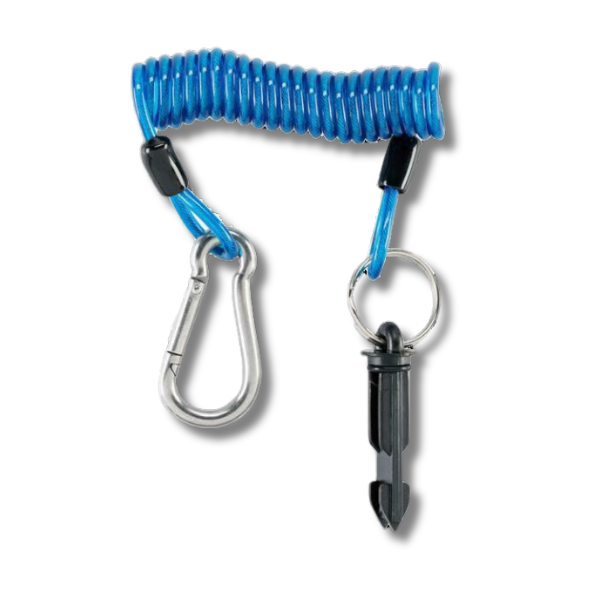 Coil Cable With Pin & Release Clip For Caravan & RVs-Off Grid Living Supplies Australia