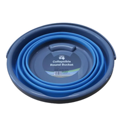 Collapsible Round Bucket Blue With Handle-Off Grid Living Supplies Australia