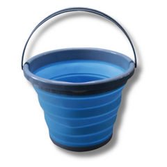 Collapsible Round Bucket Blue With Handle-Off Grid Living Supplies Australia