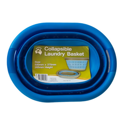 Collapsible Small Laundry Basket Blue-Off Grid Living Supplies Australia